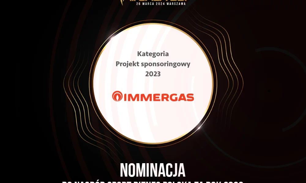 Immergas zdobywa nominację w konkursie Stowarzyszenia Sport Biznes Polska 2023